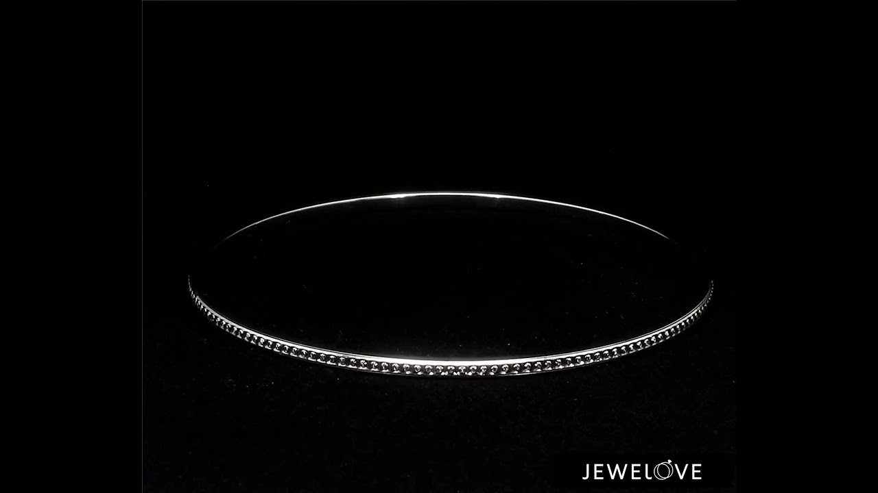 Thin Platinum Bangles with Diamond Cut SJ PTB 314 - Jewelove