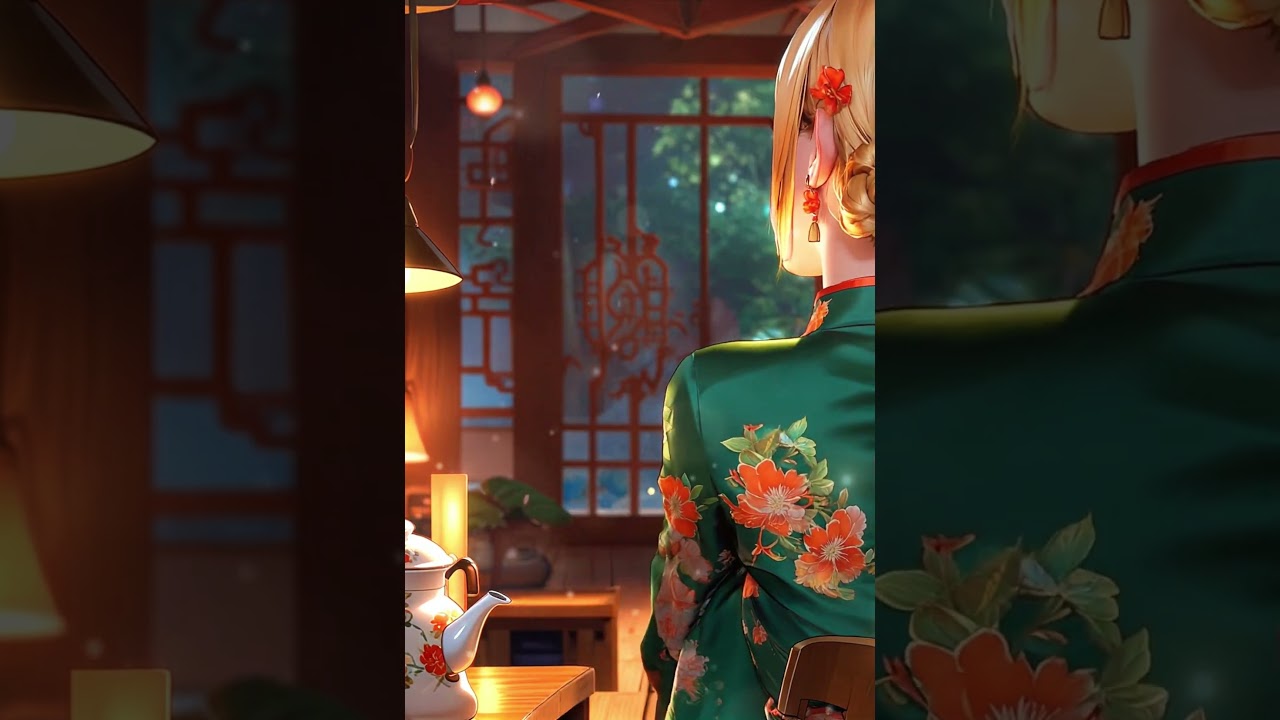 🌧️ A Quiet Tea House in the Rain &ndash; Zen Lo-Fi Animation 🍵｜和風雨夜茶屋 BGM