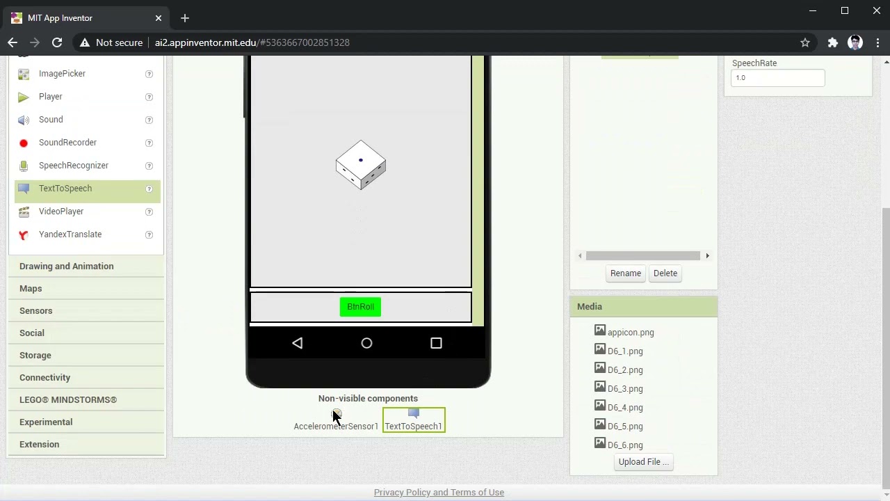 How to Create Your Own Virtual Dice App with MIT App Inventor #dice  #mitappinventor