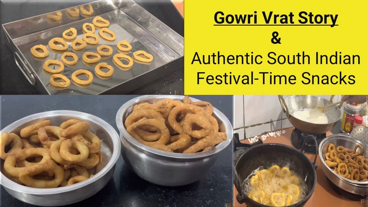 Authentic South Indian Festival time Snacks -Diwali Kodubele or Ring Murukku Recipe Gowri Vrat Story
