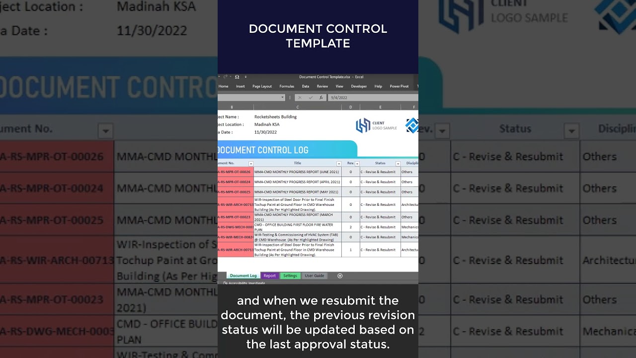 Document Control Template