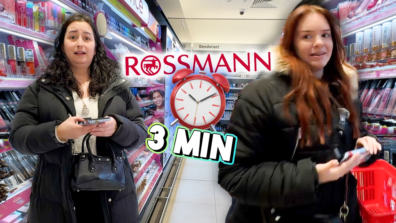 3 MINUTEN Rossmann Shopping Challenge 💸 (wir rennen um unser Leben ☠️)