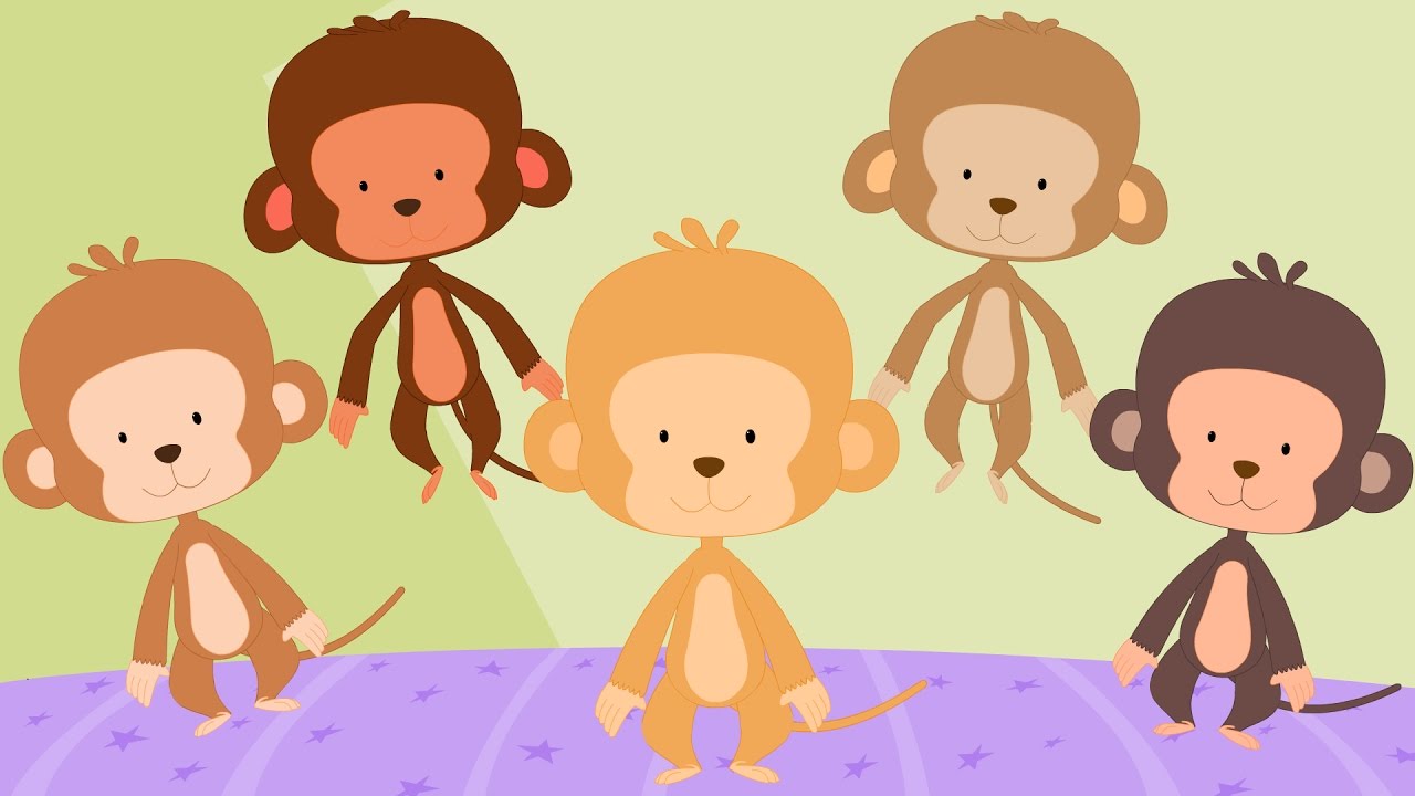 five little monkeys | nursery rhymes | childrens rhymes | kids songs