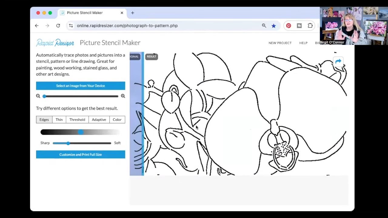 How to Create a Clean Line Drawing and Resize It for Painting