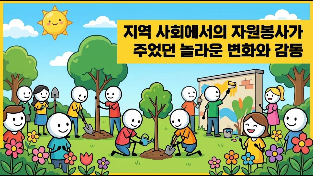 지역 사회에서의 자원봉사가 주었던 놀라운 변화와 감동