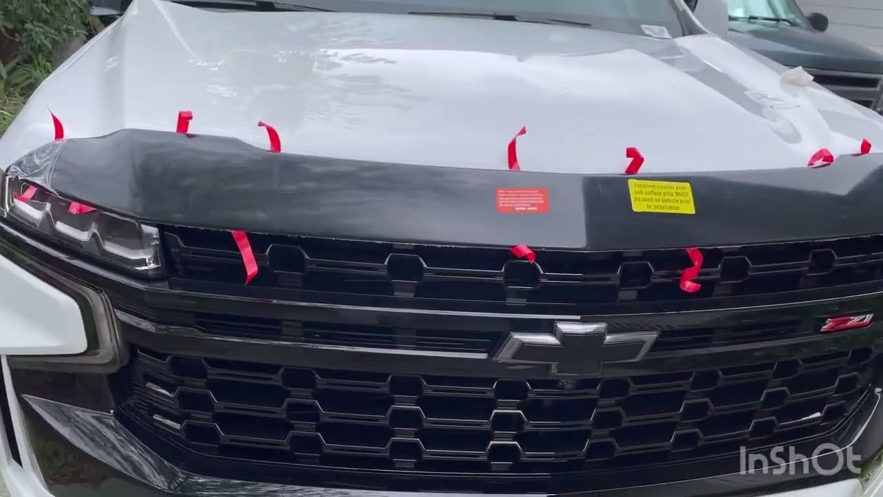 Как установить дефлектор от насекомых / защиту капота на Toyota Tahoe 2023 года выпуска