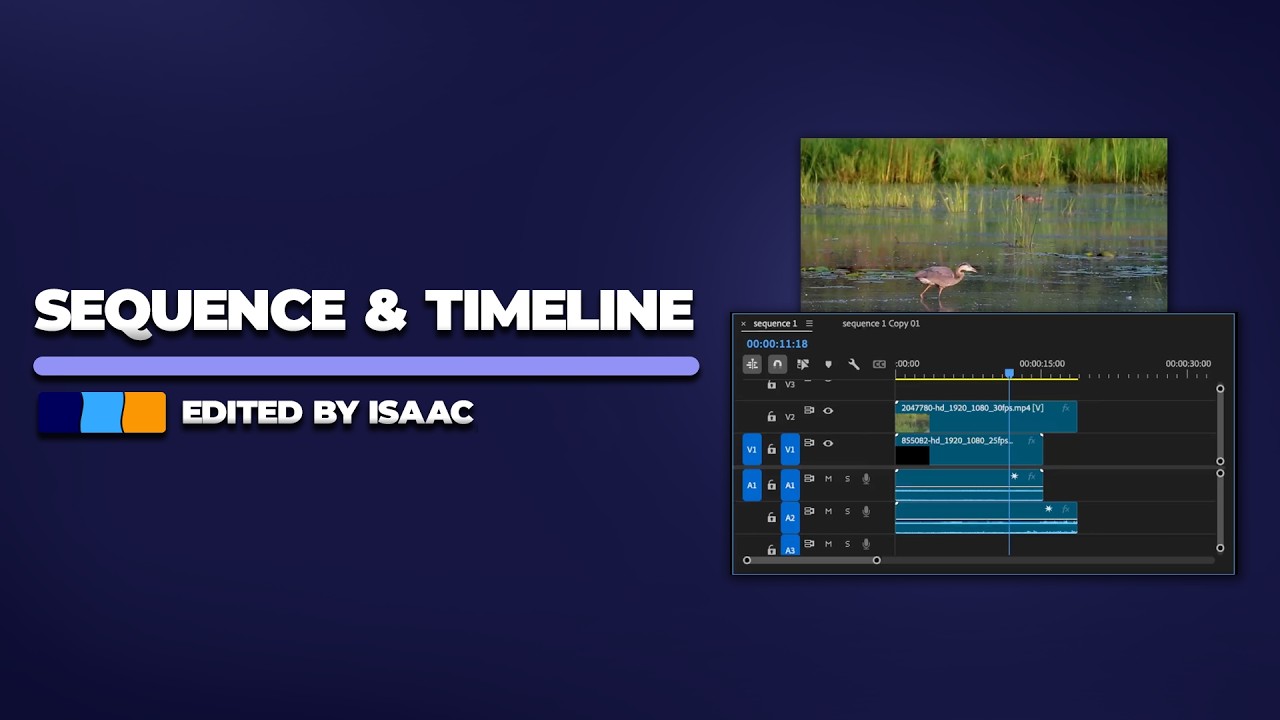 Последовательность действий и временная шкала в Premiere Pro: объяснение.
