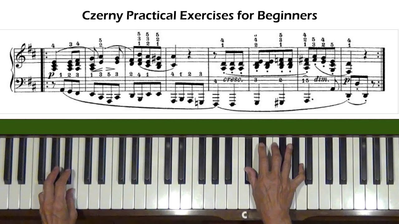 Czerny Practical Exercises for Beginners Op. 599, No. 52 Piano Tutorial