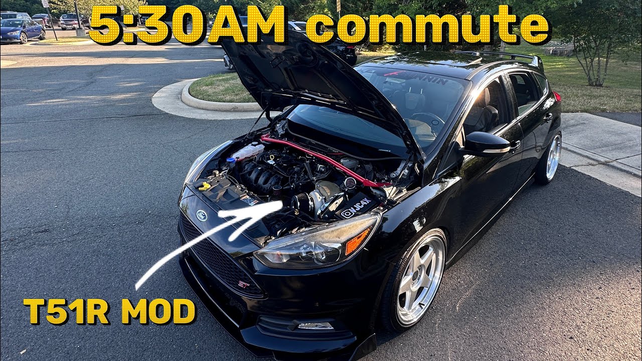 Chill Commute To Work In a 400hp Focus ST || TURBO/EXHAUST MIC NOISES!!