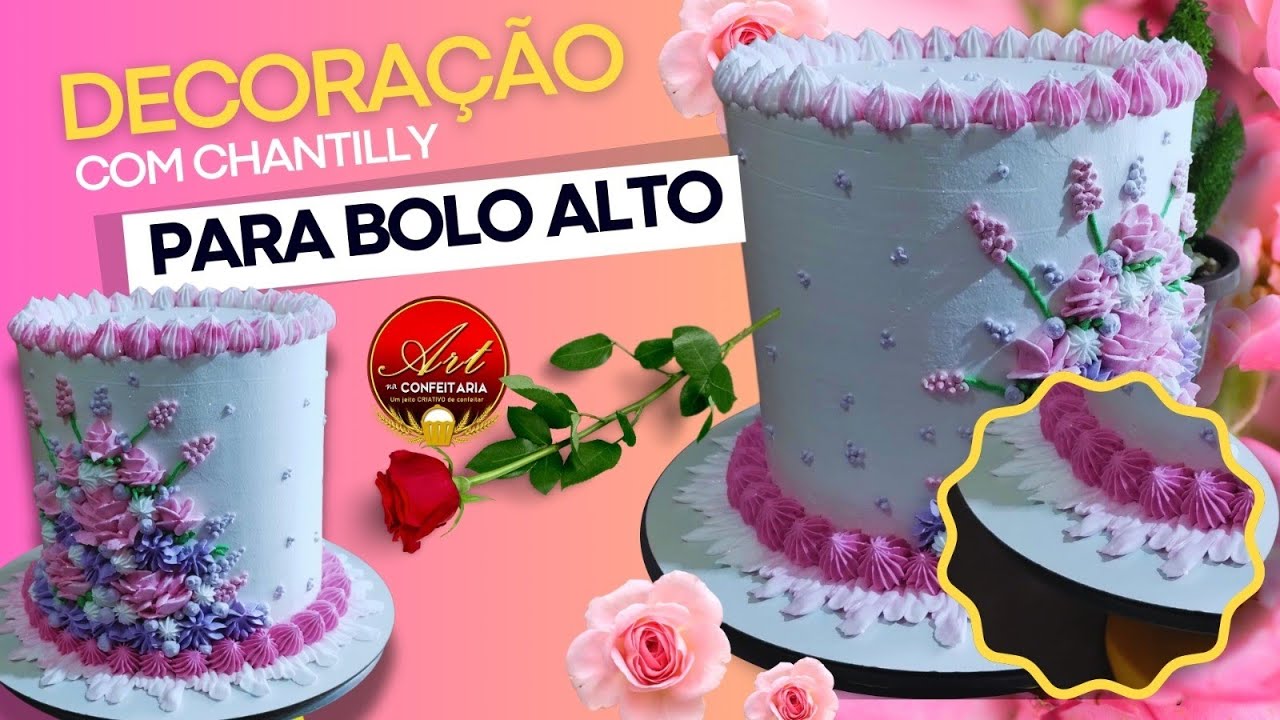 Decoração em Bolo Alto