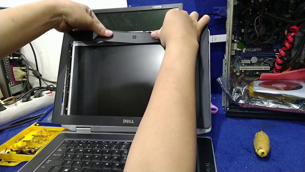 TUTORIAL MUDAH CARA BONGKAR LCD LAPTOP DELL LATITUDE E6430!