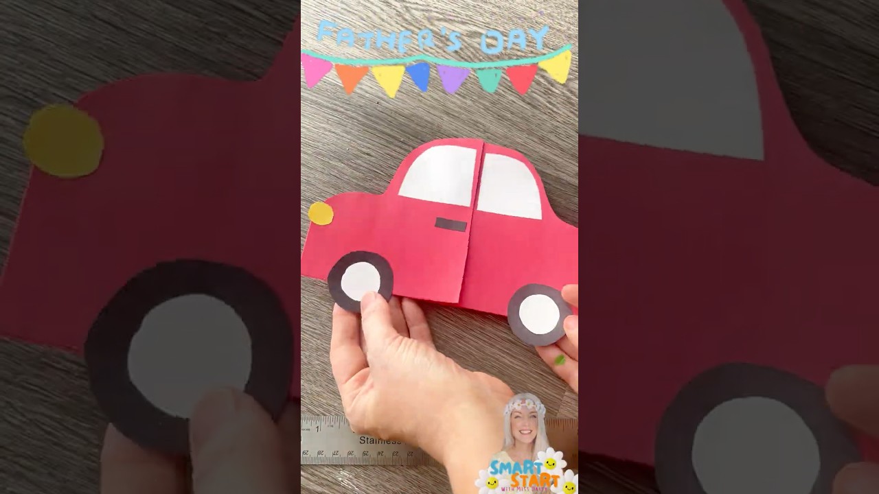 Father&rsquo;s Day Car Card Craft 🚗 | &ldquo;You&rsquo;re Wheelie Great Dad!&rdquo; DIY Gift for Kids