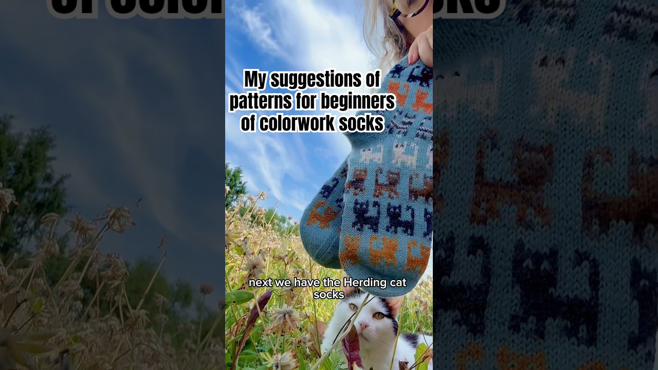 Beginners to colorwork socks pattern recommendations. #stoneknits #knitting #sockknitting