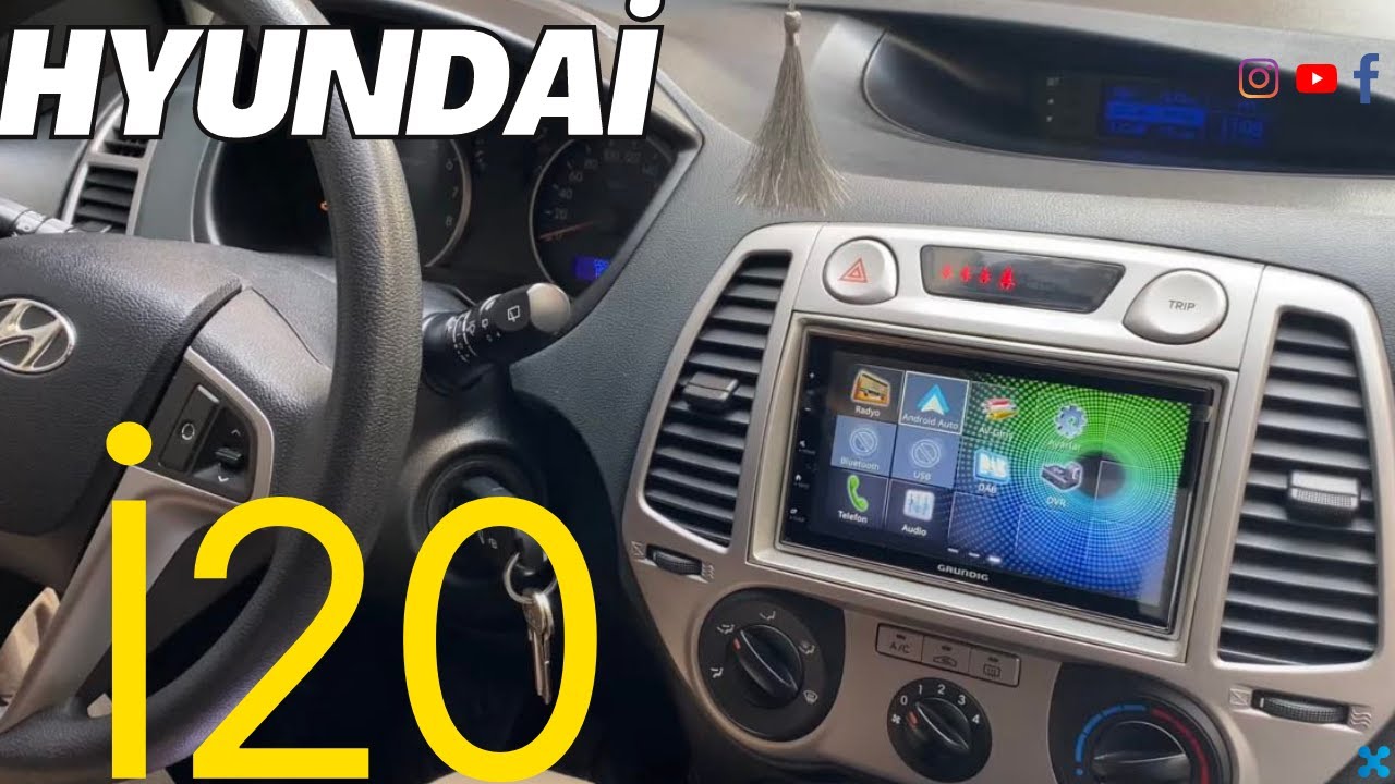 HYUNDAİ İ20 DOUBLE TEYP UYGULAMASI / Grundig gx-3800 #carplay 22-1397