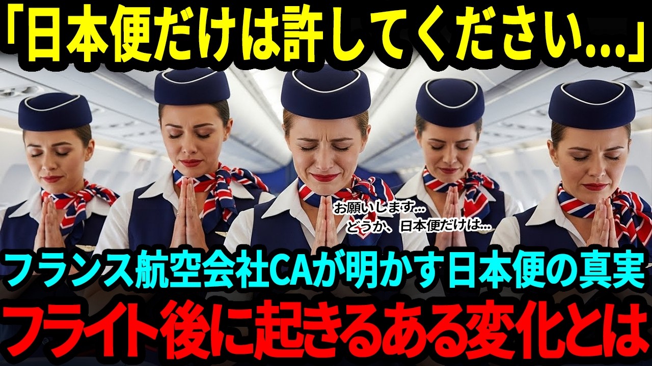 【海外の反応】「日本便だけは許してください   」エールフランスのベテランCA達が日本便を恐れる驚愕の理由とは