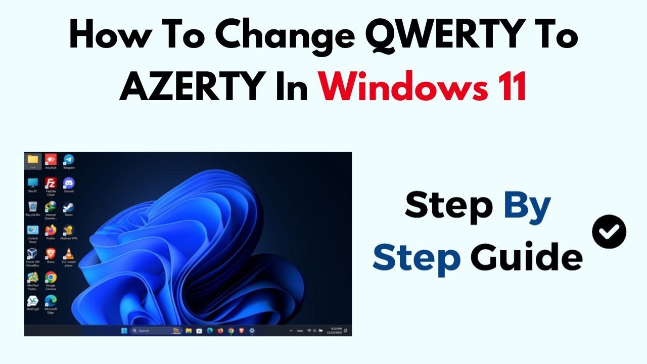 Как изменить раскладку QWERTY на AZERTY в Windows 11