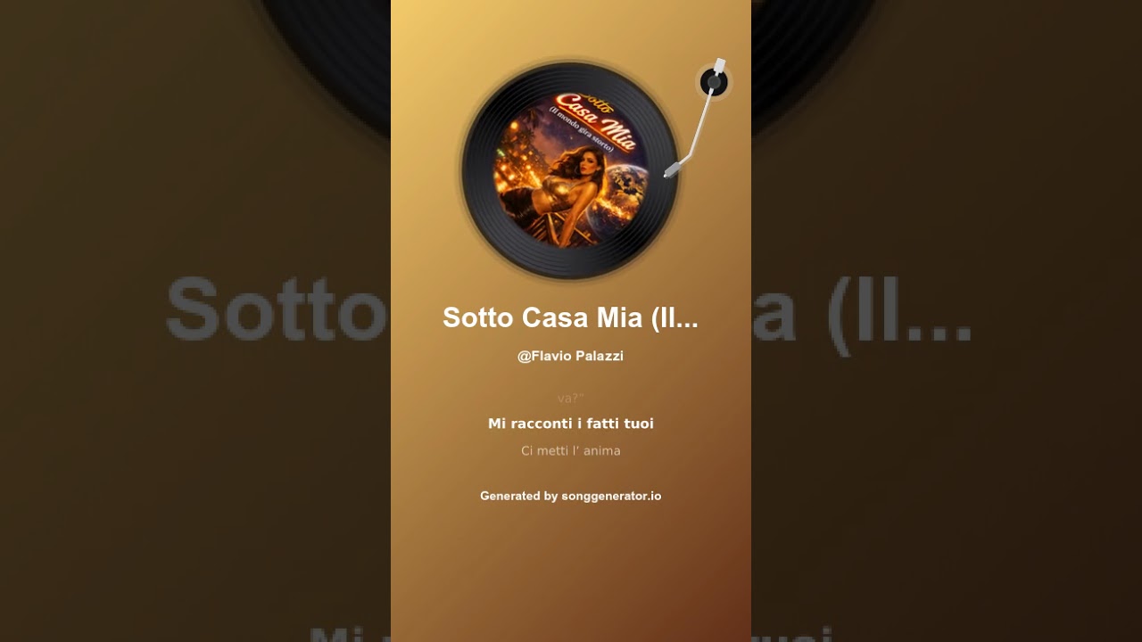 Sotto Casa Mia (Il mondo gira storto)