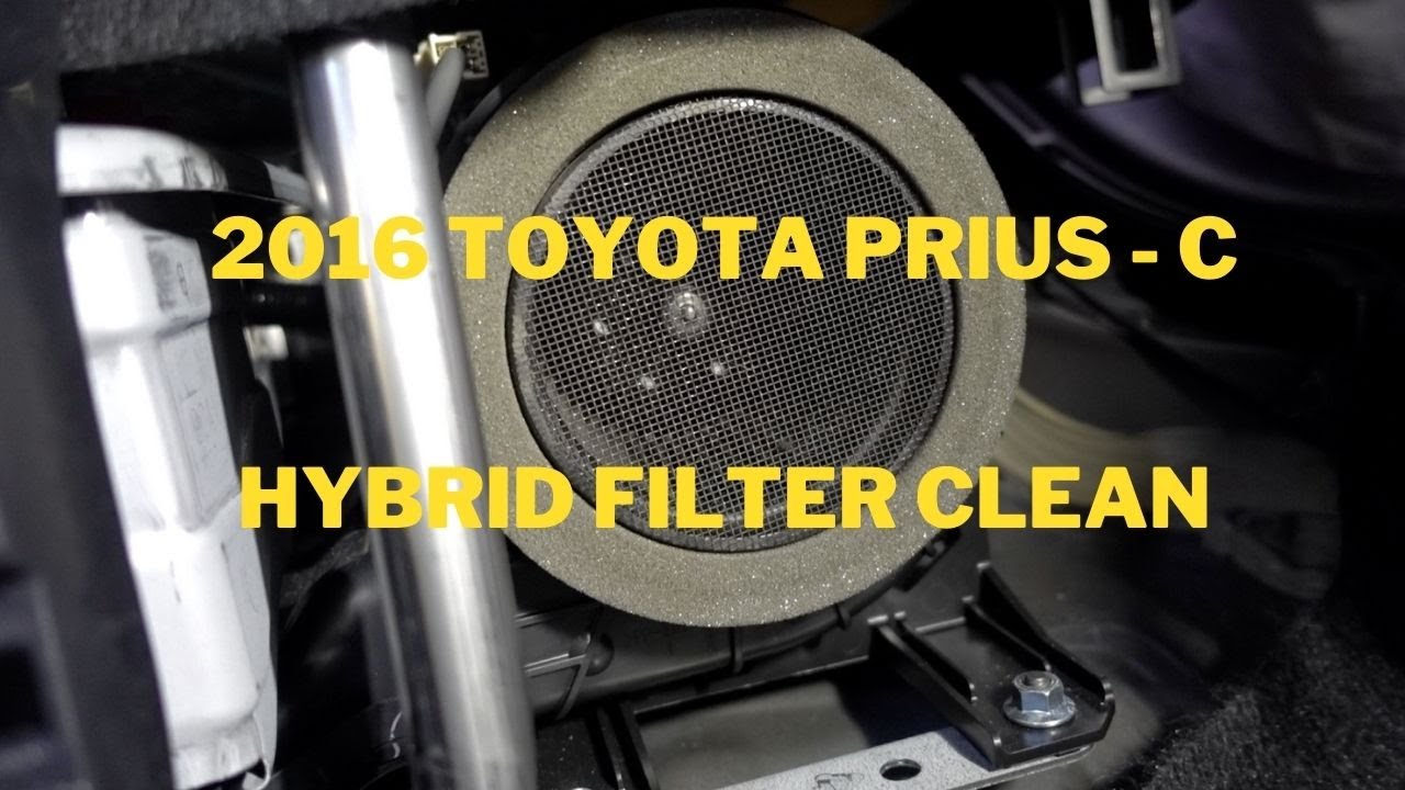 Как почистить гибридный фильтр вентилятора Toyota Prius C (2012-2016) своими руками