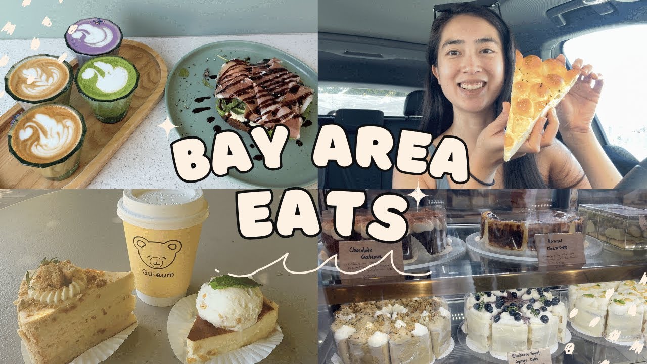 bay area food | korean corn cheesecake, pull apart honeycomb bread, injeolmi latte