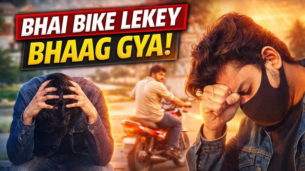 Chhota Bhai bike lekey bhaag gya 😭 | aesa kiu Kiya ?