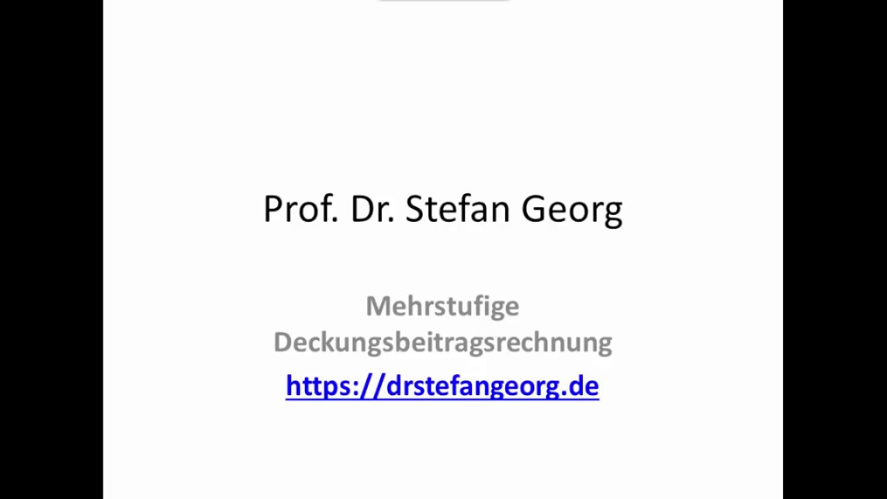 Mehrstufige Deckungsbeitragsrechnung
