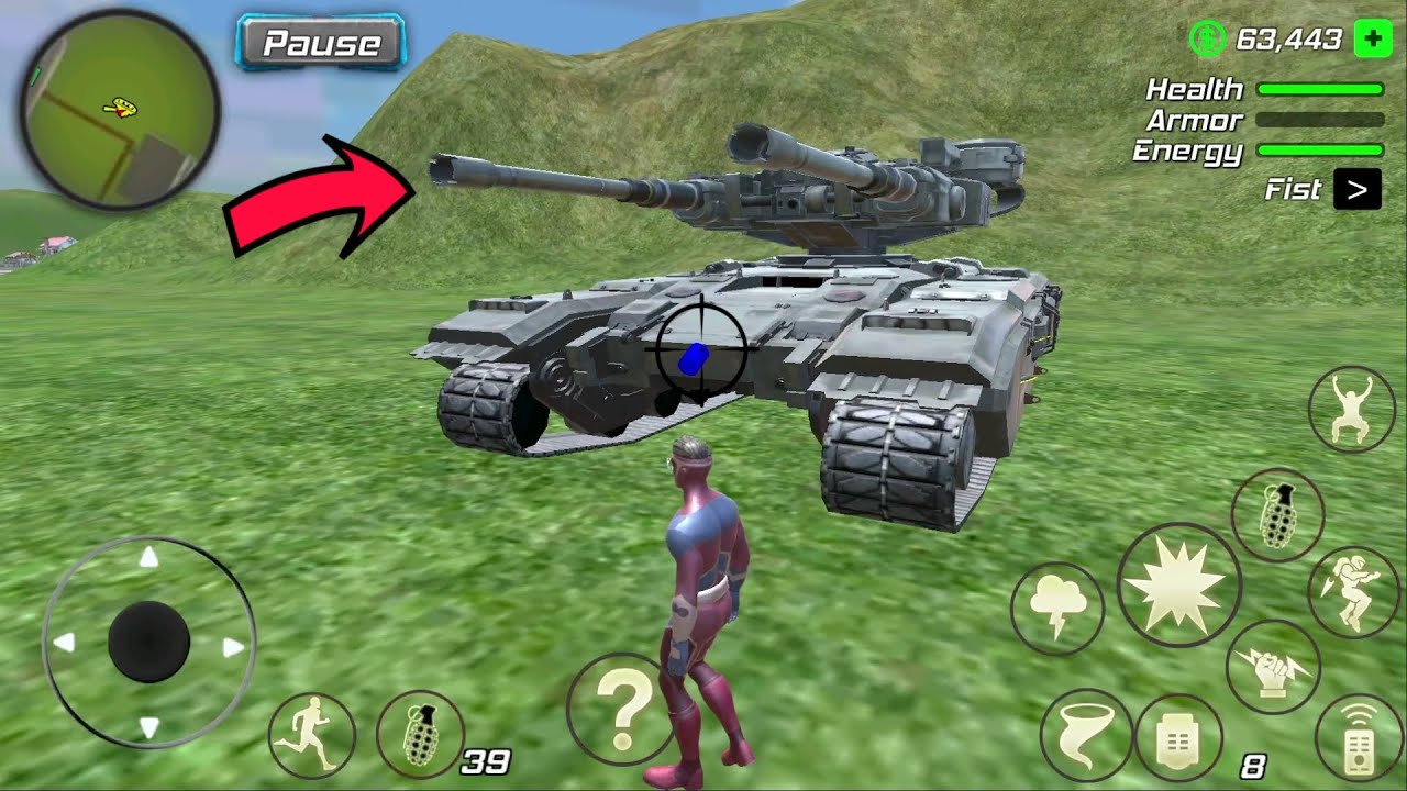 Hurricane Superhero (Superhero Destroy Army Tank) Grenade Destroy Tanks - Android Gameplay HD