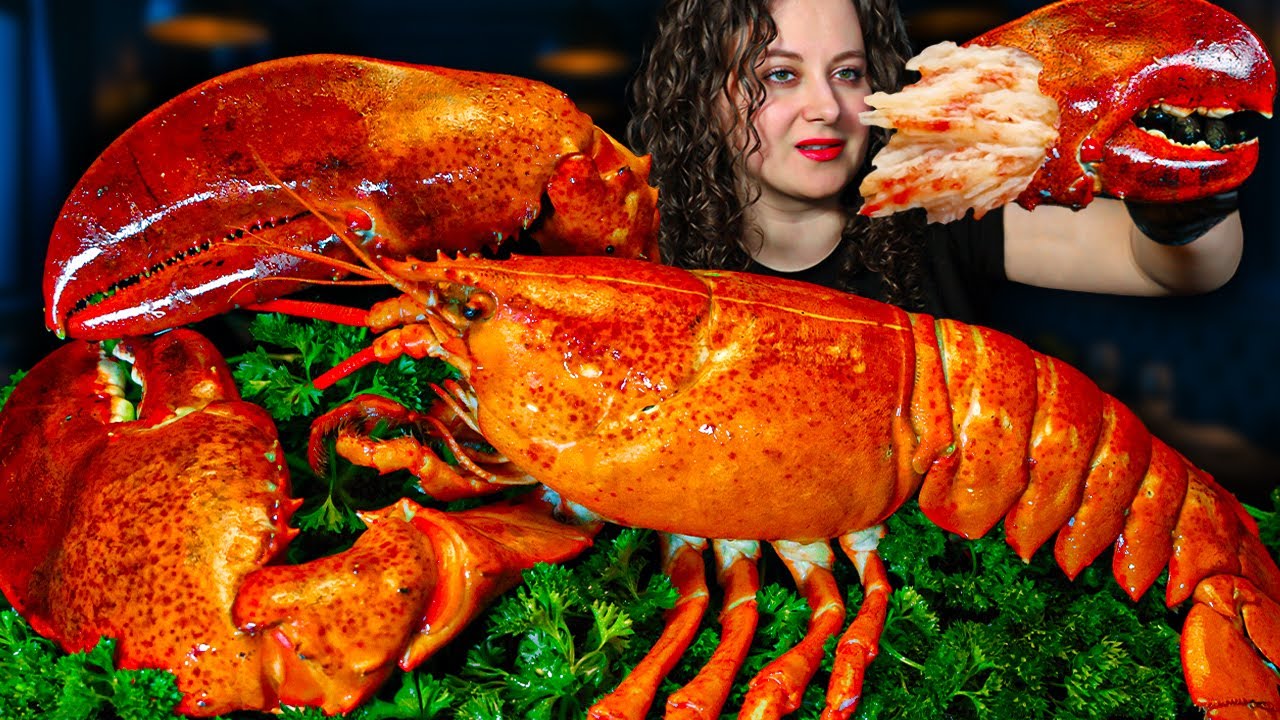 GIANT 8 LBS LOBSTER Feast MUKBANG 🦞 SEAFOOD | MUKBANG | WHOLE LOBSTER | SEAFOOD | Mukbang Feast ASMR