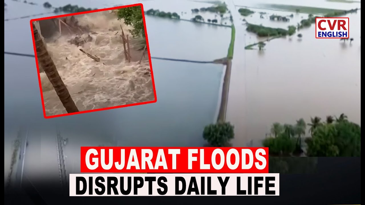 Drone Visuals Of Gujarat Floods | Heavy Rains Trigger Waterlogging|CVR English