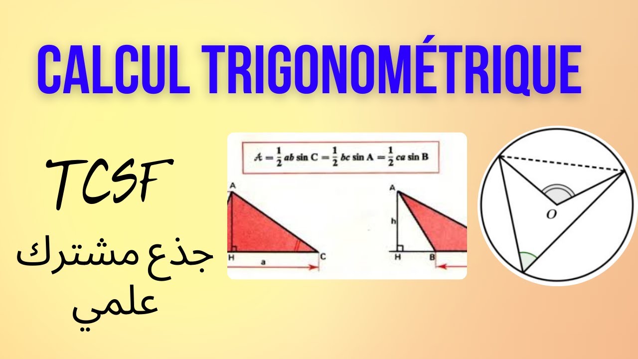 Angles Inscrites et quadrilat&egrave;res inscriptibles   L'aire d'un triangle
