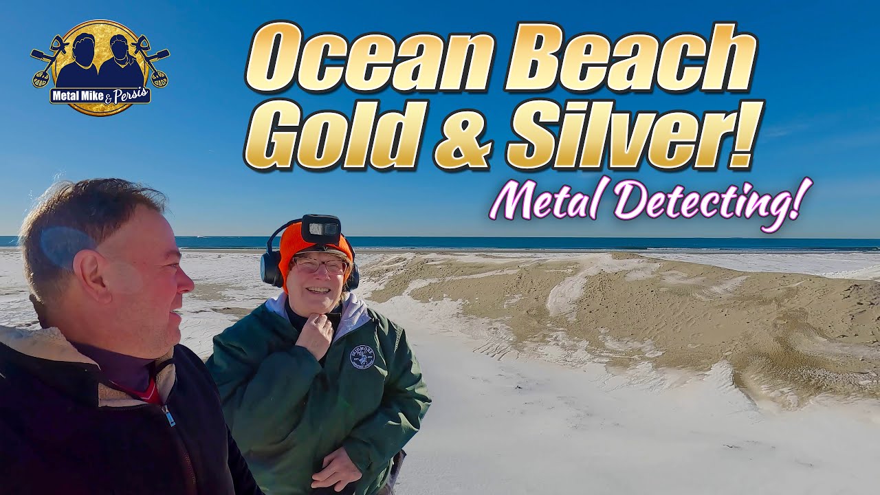 Finding GOLD & SILVER Ocean Beach Metal Detecting! 