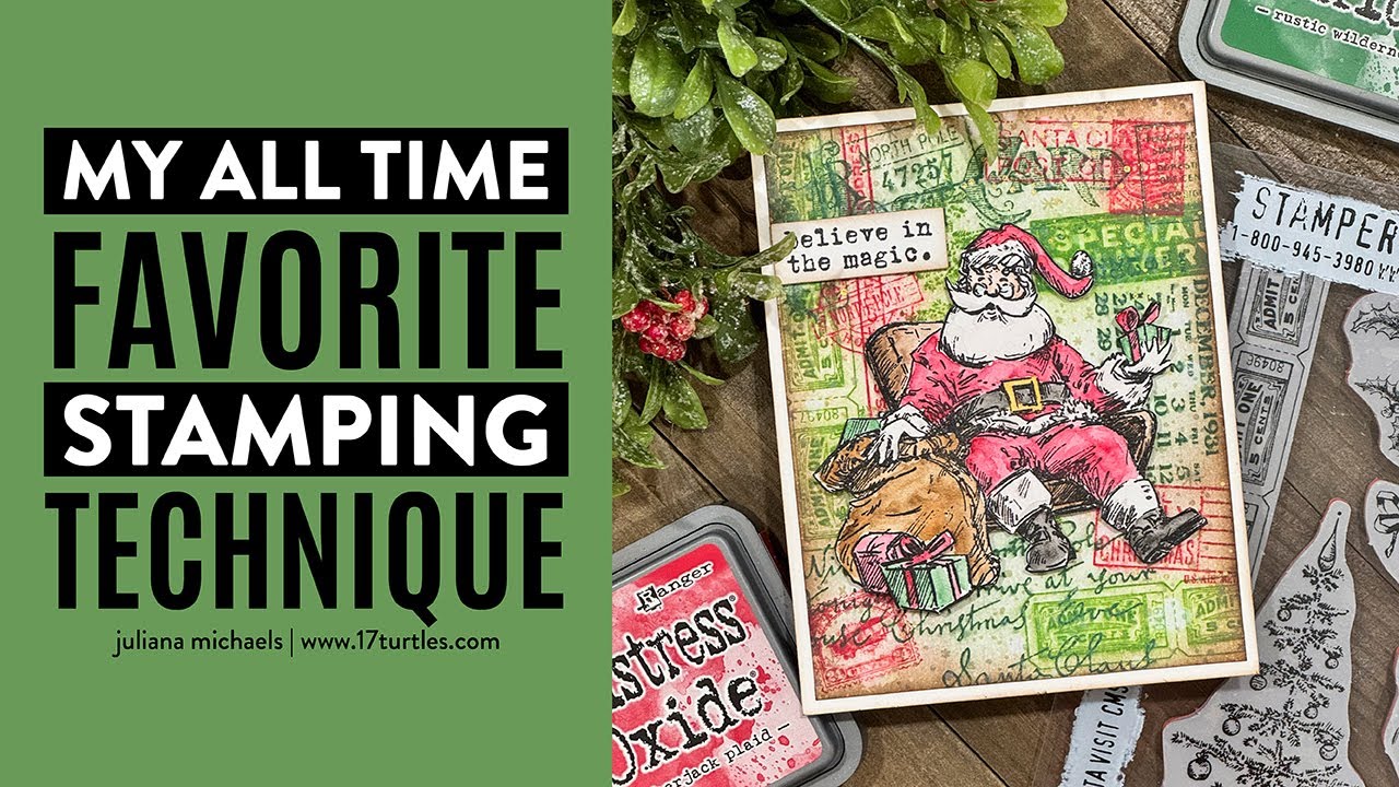 My All Time FAVORITE Stamping Technique | Tim Holtz Stampers Anonymous Christmas 2024