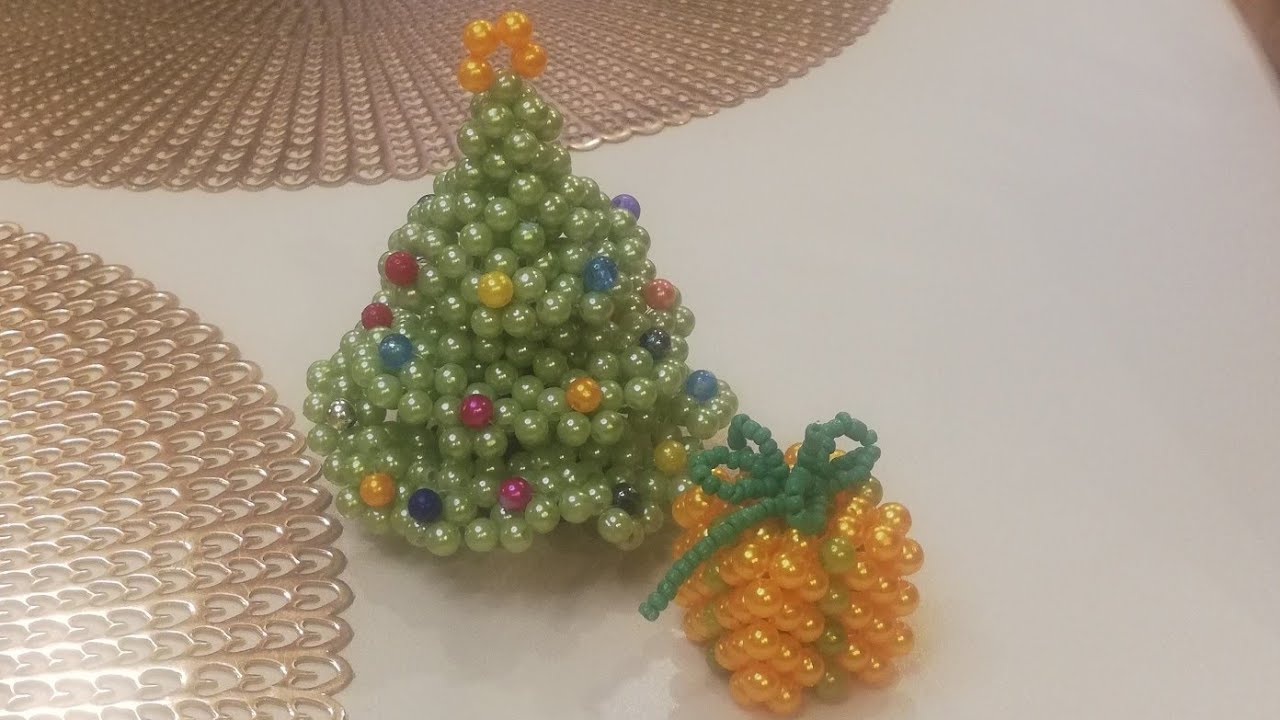 Diy New Year's gift from beads🎁. Новогодний подарок из бусин и бисера 🎁.