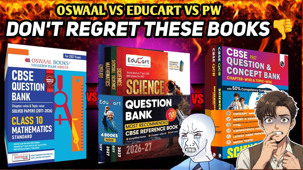Oswaal vs Educart vs PW | The BEST Question Bank for Class 10?