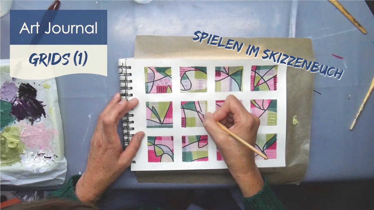 Art Journal Grids (1): Schicht um Schicht