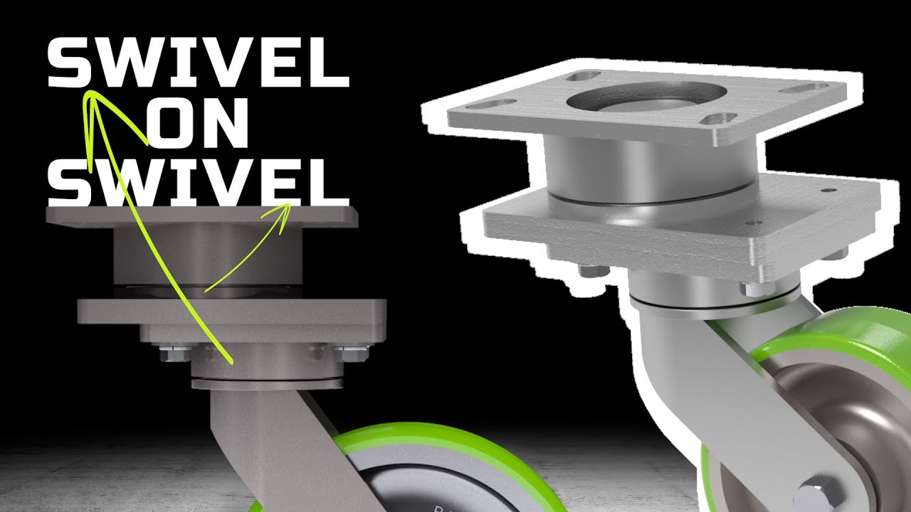 What is a swivel on swivel caster and what is the benefit of using?