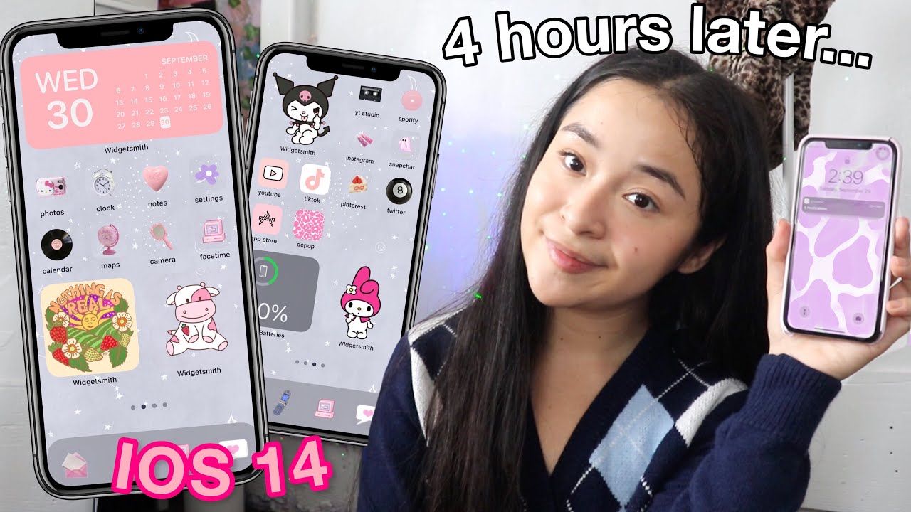 *IOS 14* What's on my iPhone X | my aesthetic home screen set up + how i customized my apps