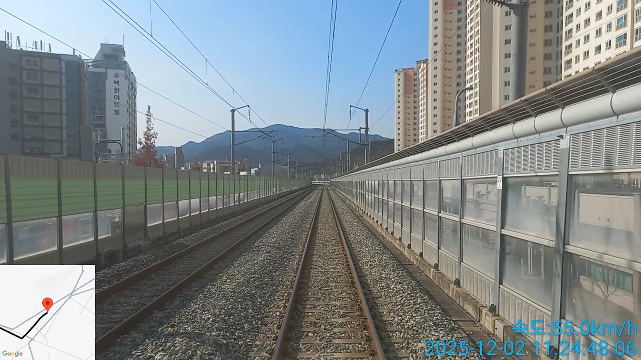 [경전선] 새마을호1088열차: 마산역에서 창원역  최고속도71.0km/h
