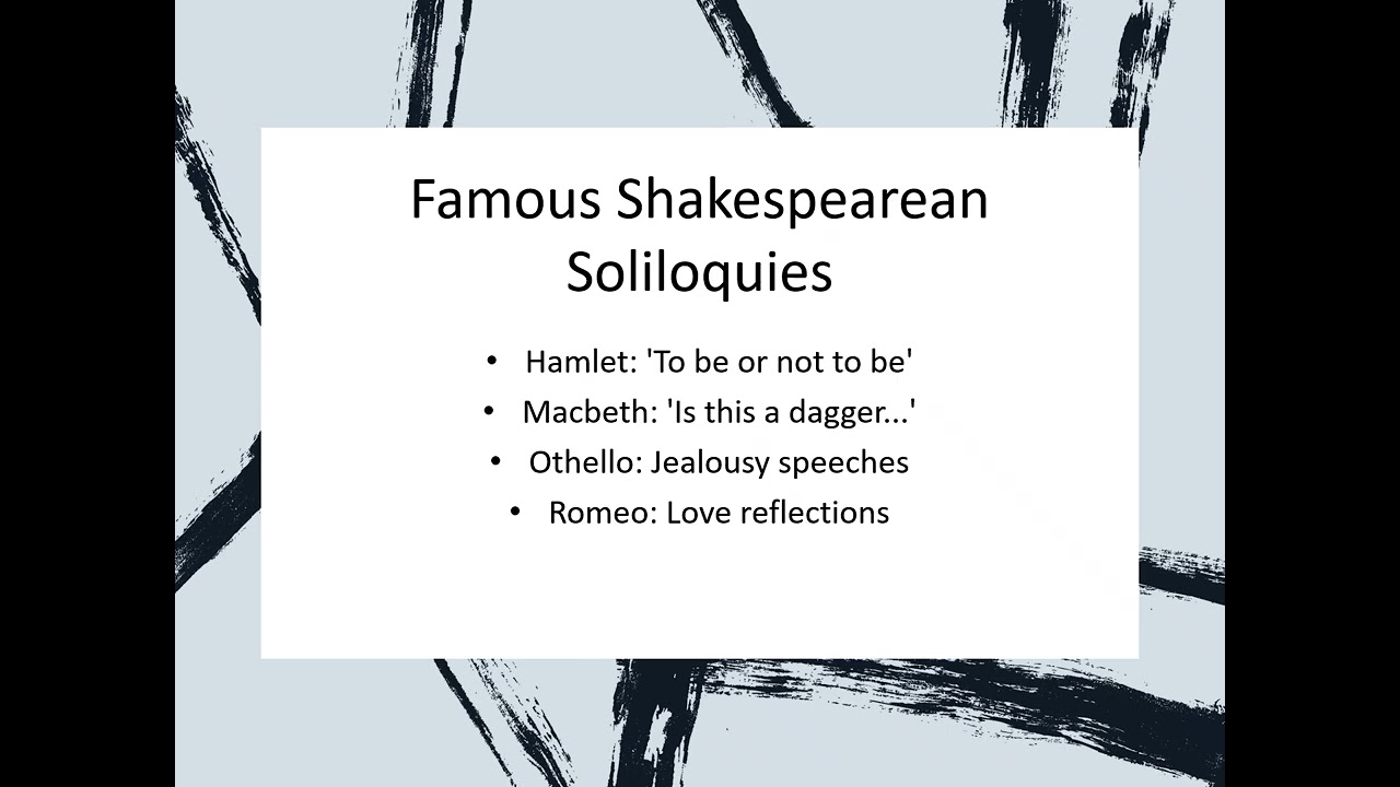 Soliloquy in Shakespeare