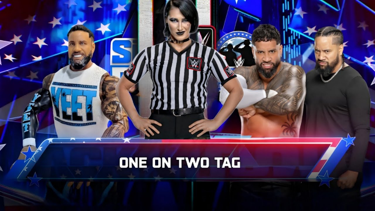 WWE 2K25 - Элитный Джей Усо против Джимми Усо + Джей Усо | Командный матч с гандикапом 1 против 2...