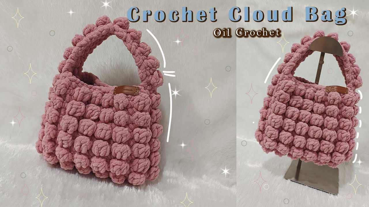 Crochet Bag ☁️ Crochet Handle Bag Tutorial ☁️ Crochet Cloud Bag
