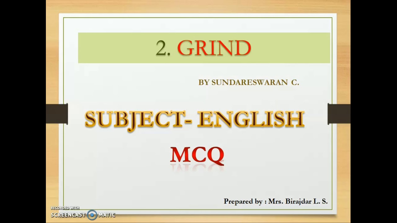 Polytechnic English MCQ - Grind