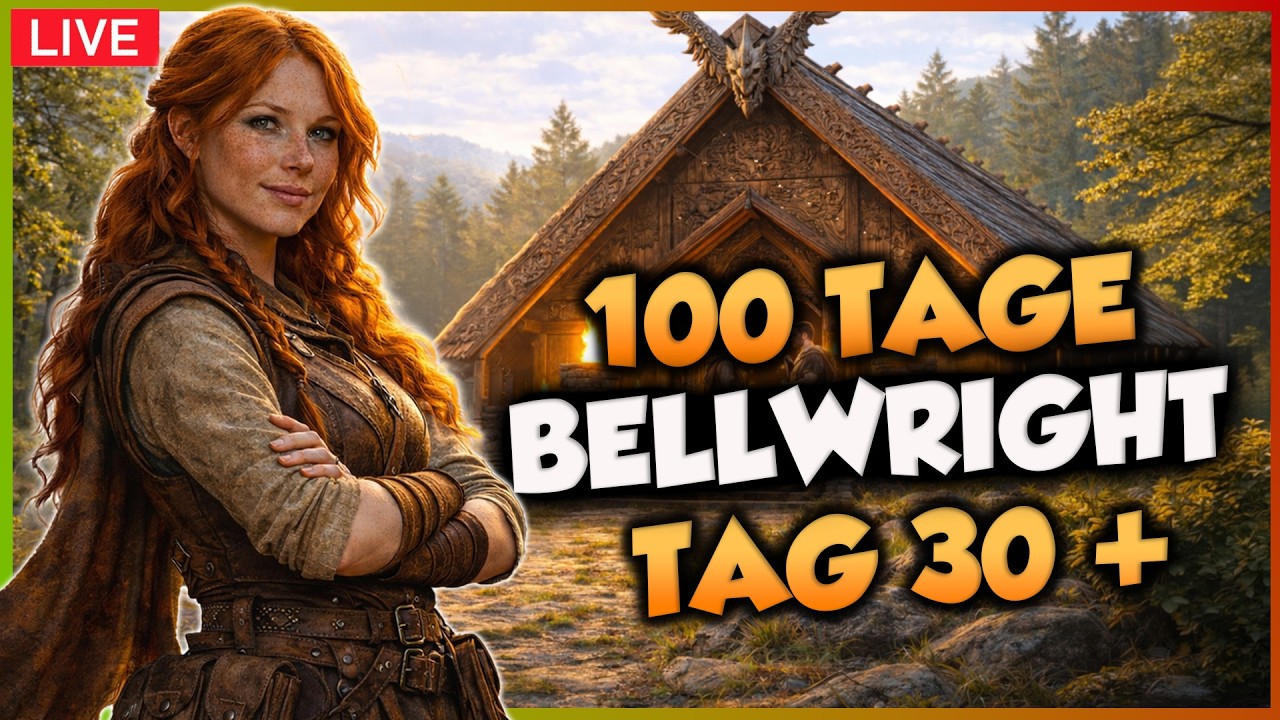 ICH baue die DORFHALLE! 🏰 BELLWRIGHT Dorf wächst weiter | 100 Tage Tag 30 +  [2K Stream]