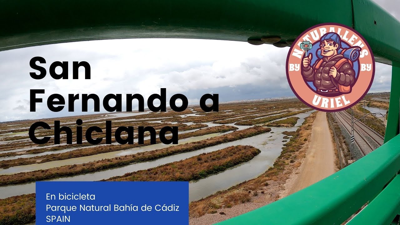 De San Fernando (Cádiz)  a Chiclana por carril bici. Parque Natural Bahía de Cádiz 4k