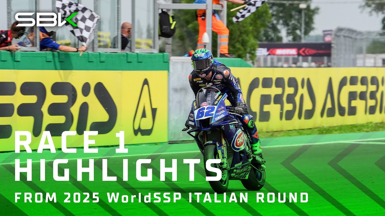 ГЛАВНЫЕ МОМЕНТЫ гонки #WorldSSP 1 🟩 | 2025 #ItalianWorldSBK 🇮🇹