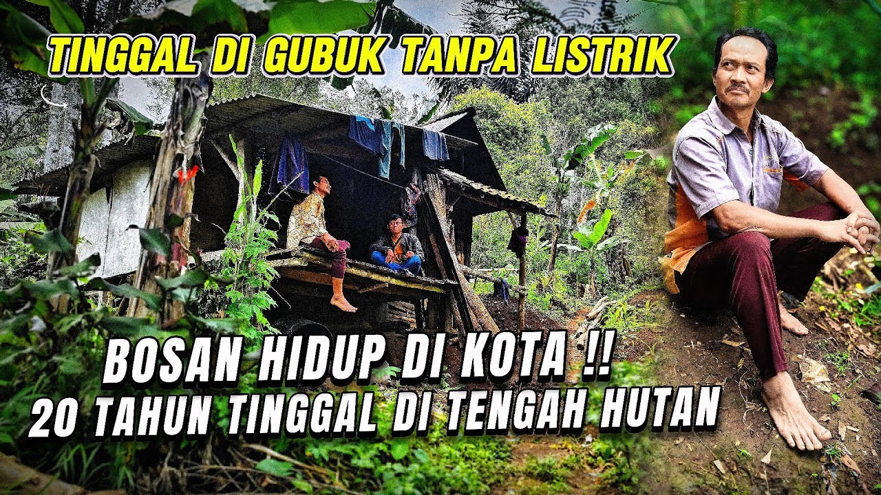 20 Tahun Tinggal Di Gubuk Reyot Tengah Hutan Tanpa Listrik, Tiap Malam Berburu Babi Hutan.