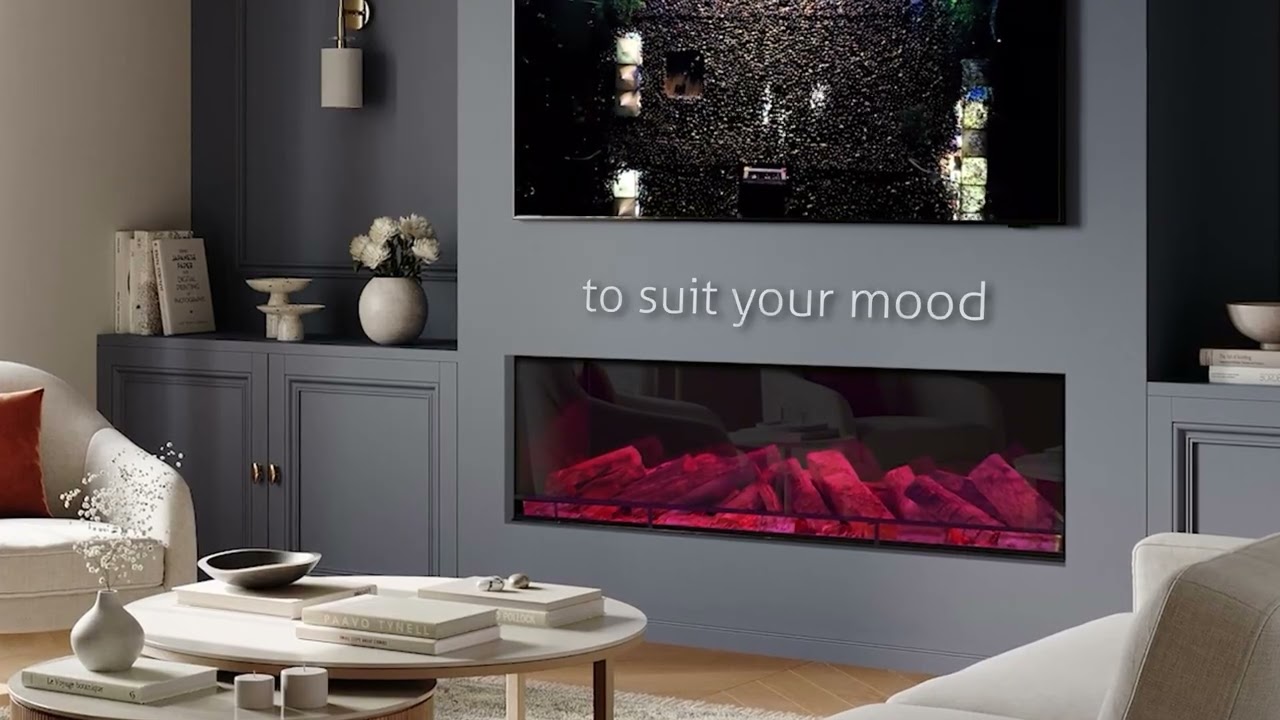Element4 LUXOR najbardziej realistyczny kominek elektryczny w technologii holograficznej z ekranem4K