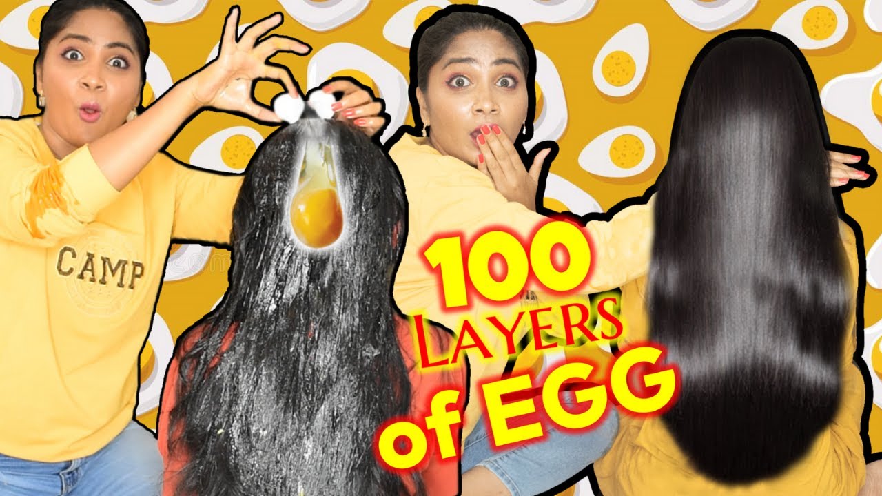 I applied *100* layers of *egg* on hair & this is what happened *Huge* Keratin Treatment Challenge