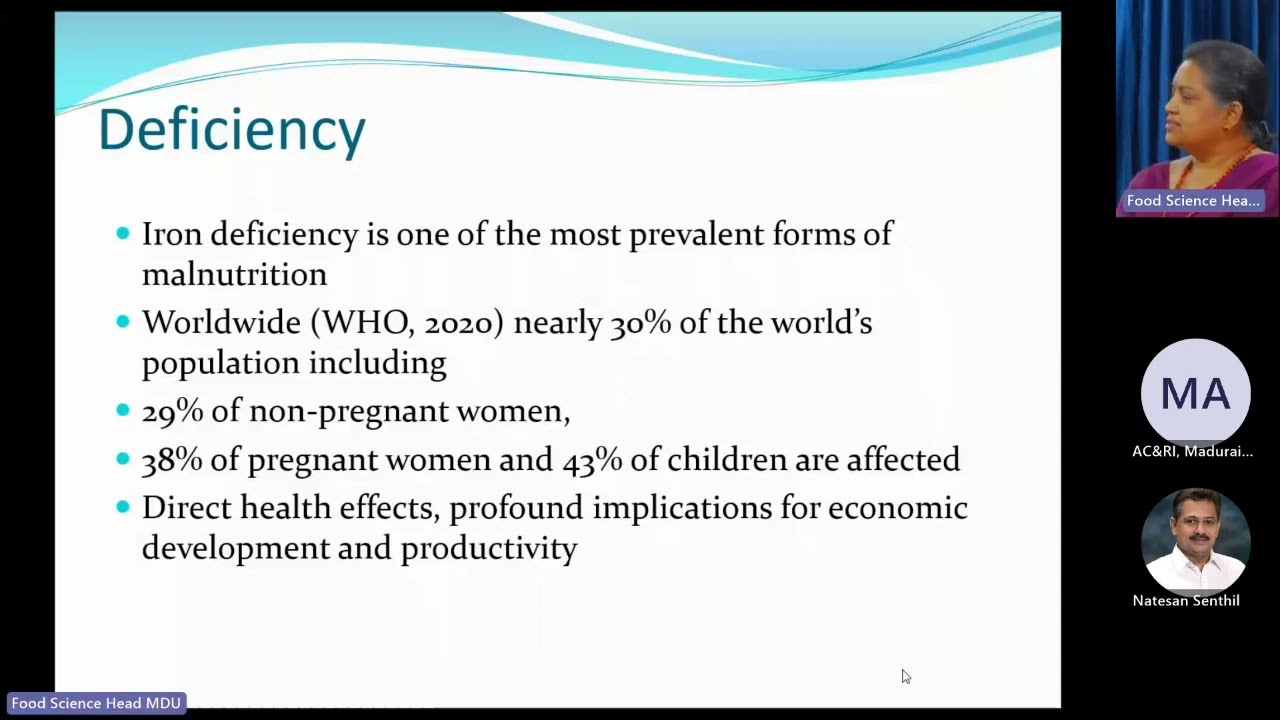 Bioavailability of Iron from Plant Foods - Dr. S.Hemalatha