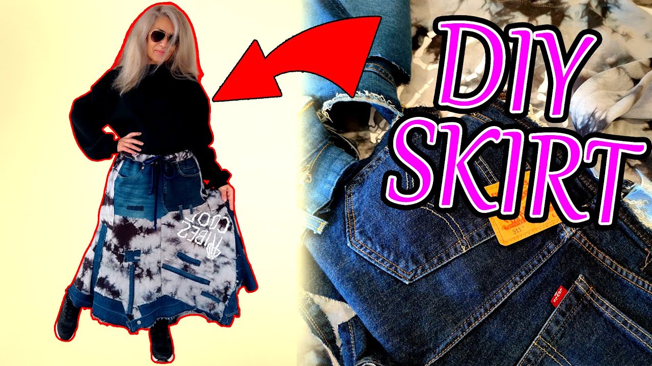 How To Sew Maxi Denim Skirt/DIY Tutorial #fashion #sewingtutorial #plussizefashion