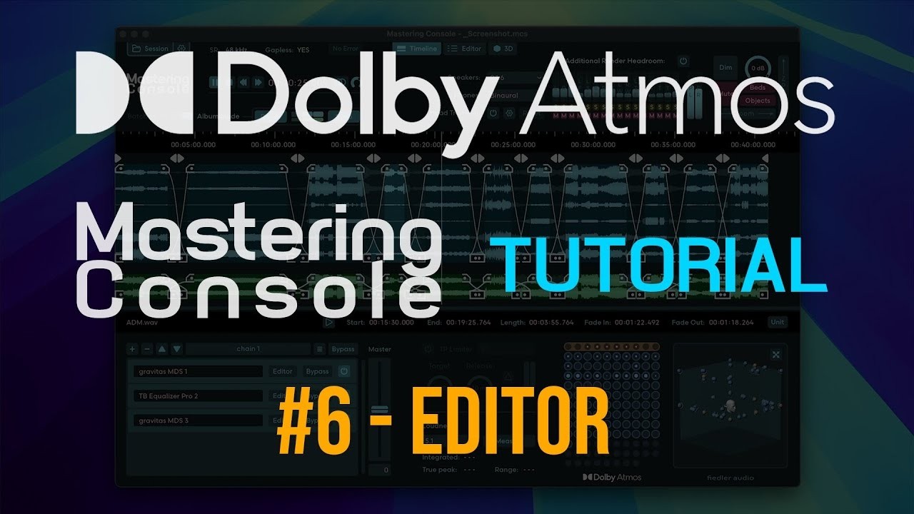 Мастер-класс по мастерингу Dolby Atmos #6 &mdash; редактор в новой консоли мастеринга | Fiedler Audio